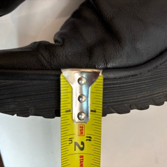 FLY LONDON Sz 41 Yip Boots Wedge Zip Up Ruched Ankle Booties Black - Picture 7 of 14